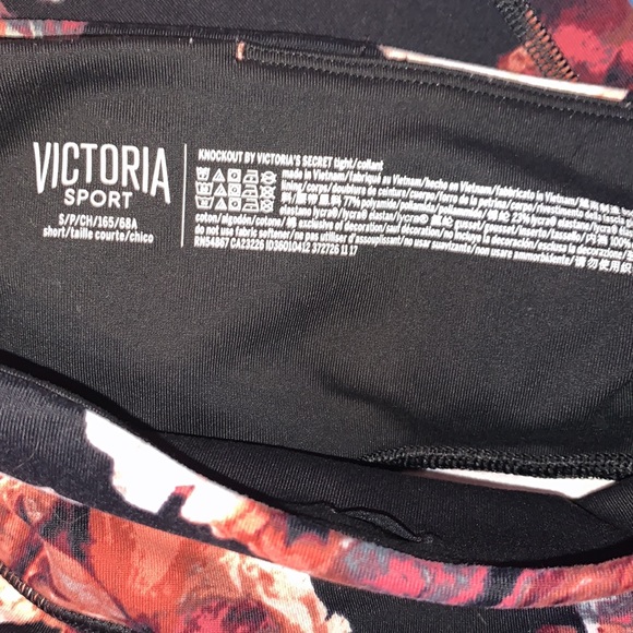 Victoria’s Secret Black Rose Tease Floral Knockout Leggings - Picture 8 of 9